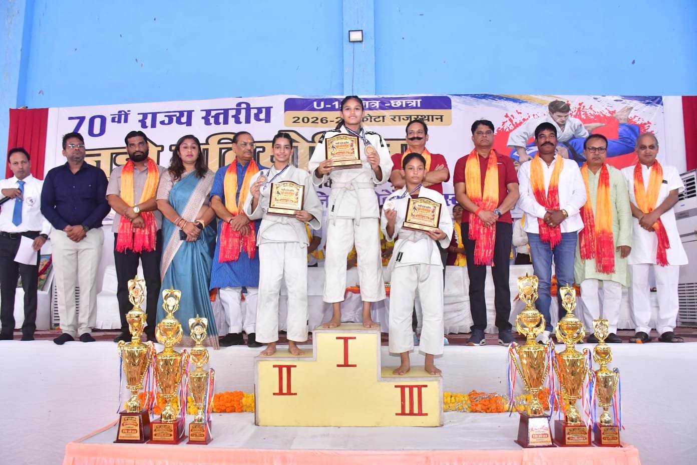 70th State-Level U-14 Judo Championship Concludes in Kota, Winners Honoured